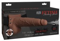 Fetish Fantasy 7.5 Hollow Squirting Strap-On with Balls