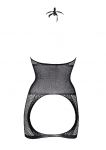 Le Désir Peek-A-Boo Fishnet Dress Black