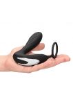 Ouch! E-stim & Vibration Butt Plug with Remote Black